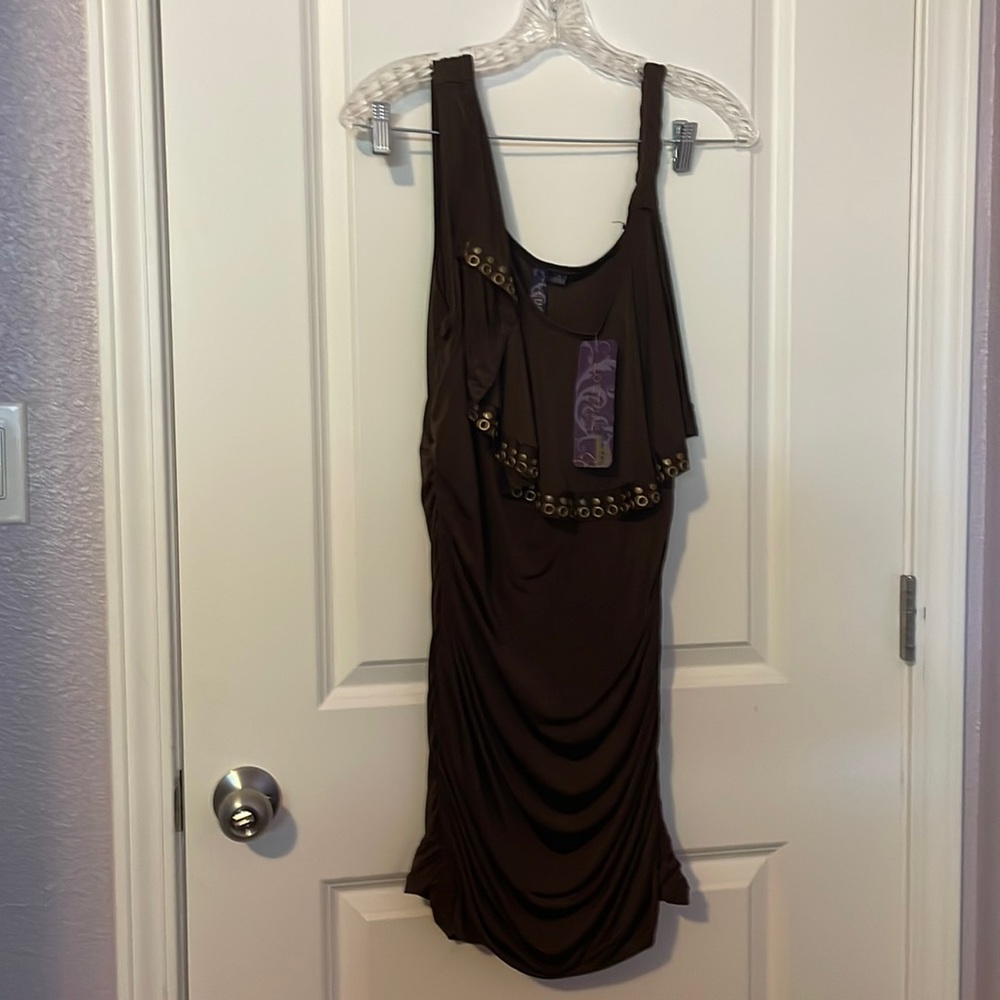 Brown Mini Bodycon Dress